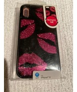 Onn iPhone X Phone Case Rotate Me Pink Moving Glitter Lips BRAND NEW - £7.10 GBP
