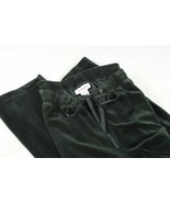 Avenue Velour Lounge Pants Deep Green with Pockets Drawstring 14/16 Plus... - $12.19