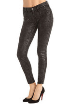 New J Brand Jeans Skinny Womens Leggings Black Matte Boa Snake 26 Coated... - $316.80
