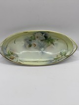 Royal Rudostadt oval vanity tray with white roses, Artist SIGNED antique - £16.32 GBP