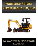 JCB 802.7 803 804 Mini Crawler Excavator Service Repair Manual on CD - £16.08 GBP