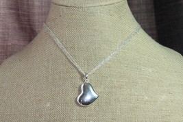 Necklace (New) Silver Heart - Tripple Dainty Chain Necklace - 16&quot;-19&quot; Adj - £11.44 GBP