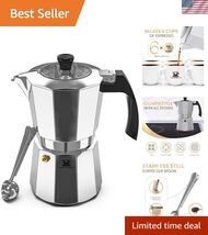 6 cup Transparent Top Lid, High Gloss Finish, with Coffee Clip Spoon - C... - $43.73