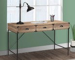 Carabelle 47&quot; Industrial Computer Home Office Desk In Rustic Oak With St... - £163.60 GBP