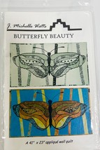 J. Michele Watts Butterfly Beauty A 41&quot;x 23&quot;  Applique Wall Quilt Pattern - £7.78 GBP