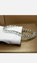 10.00CT Round Cut Simulated Diamond Tennis Bracelet 14k White Gold Plated - £101.13 GBP