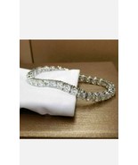 10.00CT Round Cut Simulated Diamond Tennis Bracelet 14k White Gold Plated - $173.55 CAD
