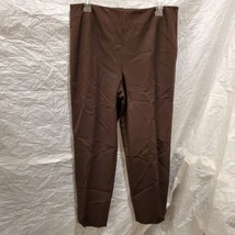 NWT Talbots Petites Women&#39;s Stretch Polyester Blend Brown Pants, Size 14P - $69.29