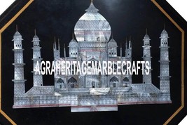 Octagon Black Marble Center Sofa Coffee Table Taj Mahal Stone Arts Home ... - $7,635.88 MXN+