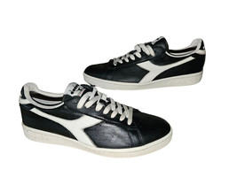 Diadora Game L Low Waxed Leather Black White &amp; Sail Mens 9.5  160821-C1092 - $38.00