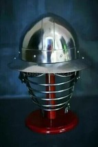 Medieval Fighting Helmet Full Size Battle Ready LARP 18 Gauge Helmet Halloween - $275.81