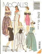 McCall&#39;s 5745 Misses &amp; Petite Formal Evening Prom Gowns Dresses 6,8,10 UNCUT FF - £11.56 GBP