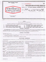 Vintage Insurance Policy Northern &amp; Employers Group 1970 Home Package - £1.69 GBP