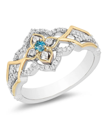 Enchanted Disney Princess Jasmine Fine jewelry, Silver Two Tone  Aquamar... - £93.60 GBP