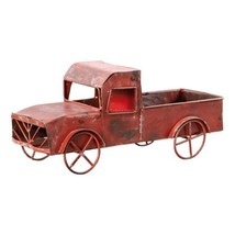 Rustic Red Metal Truck Planter - £37.75 GBP