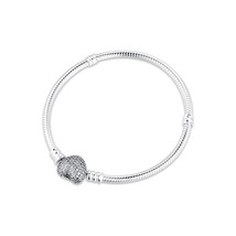 Pave Heart Bracelets 100% 925 Sterling Silver Jewelry Free Shipping - £56.23 GBP