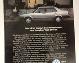 1987 Voltswagon Jetta Car Vintage Print Ad Advertisement pa8 - £7.09 GBP