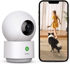 AOSU 2K Security Camera Indoor, Baby Monitor Pet Camera 360-Degree for H... - £45.34 GBP