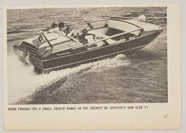 1961 Magazine Photo Century Sun Sled 17&#39; Boats Roomy Cockpit - $9.28
