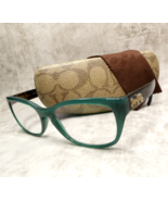 Coach Womens Teal Green Tortoise Eyeglass FRAMES &amp; Case C Logo HC6104 52... - $59.36
