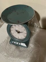 New small Scale Clock in Duck Blue metal image 4