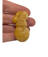 Antique Chinese Hardstone Gourd Fruit Pendant Hand Carved Yellow Hardstone - €118,21 EUR