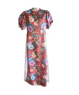 NWOT Red Floral Print Short Puff Sleeve Ao Dai Size 6 - $48.00 CAD
