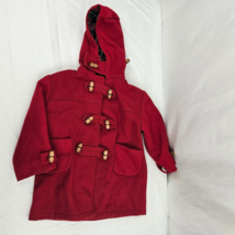 Vintage Fieldston Clothes Toddler Boy or Girl Red Wool Duffle Toggle Pea... - £47.47 GBP