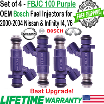 Genuine Bosch x4 Best Upgrade Fuel Injectors for 2003, 2004 Nissan 350Z 3.5L V6 - $108.89