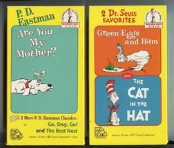 Dr Seuss Green Eggs &amp; Ham Cat in the Hat &amp; P D Eastman Are You My Mother Tapes  - £7.74 GBP