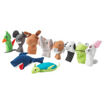 IKEA TITTA DJUR set 10 Finger puppets mixed animals bird shark turtle mo... - $12.46