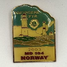 Torungene Fyr Norway Lions Club State Organization Enamel Lapel Hat Pin - $7.95