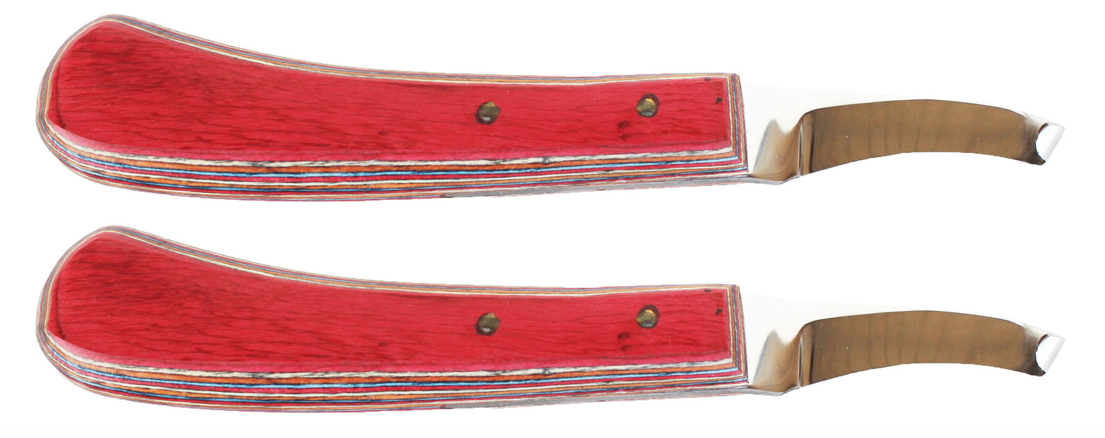 Horse Farrier Tool Lot of 2  Left Handed SS Hoof Knifes Wood Handle 984100 - $19.79