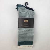 Frye Socks Women’s Boot Sock 2 Pairs  Ribbed Leg Green &amp; Black New - $18.80
