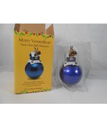 MUFFY VANDERBEAR  Blue Satin Glass Ball Ornament 5037 Muffy Reinbear - £8.88 GBP