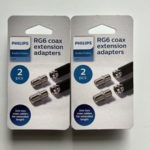 Philips RG6 Coax Extension Adapters SWX9200A/27 - 2 Pack (4 pieces total) - $8.11