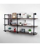 Industrial Retro Pipe Shelf 63In 3 Tier Wall Mounted,Rustic Floating She... - £241.40 GBP