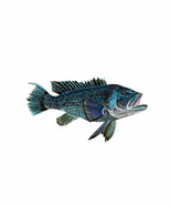 Black Sea Bass Fish High Quality Art Decal Car Boat Cup Cooler Tacklebox... - $132.10 MXN+