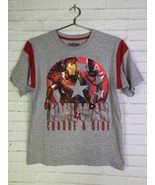 Marvel Boys L 14-16 Avengers Civil War Choose A Side Graphic T-Shirt Gra... - £9.38 GBP