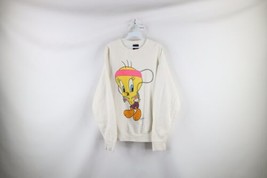 Vtg 90s Looney Tunes Womens XL Distressed Tweety Bird Crewneck Sweatshirt USA - £54.17 GBP