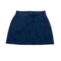 Forever 21 Plus Denim Skirt Women Sz OX Blue Dark Wash Zipper Accent - £7.77 GBP