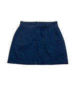 Forever 21 Plus Denim Skirt Women Sz OX Blue Dark Wash Zipper Accent - $13.33 CAD