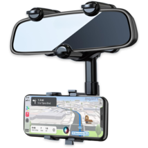 Soporte De Celular Para Auto Carro Espejo Porta Telefono Universal Rotac... - $238.90 MXN