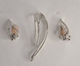 Vintage SARAH COVENTRY Silver Tone Brooch and Matching Clip Earrings - £10.24 GBP