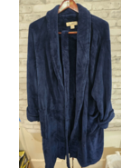 Tommy Bahama Bath Robe Adult Size L/XL Blue Belted Tie Plush Pockets Lounge - $817.10 MXN