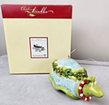 Dept. 56 Christmas Krinkles Turtle Bell Ornament Patience Brewster Ceramic w/Box - £16.06 GBP