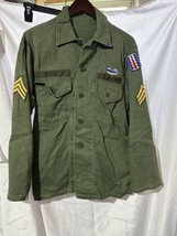 Vintage US Army OG-107 Shirt Vietnam 197th Inf Combat Infantry Named - $103.94