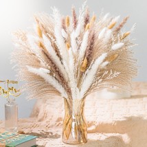 Natural Pampas Grass 8kind Grass Mix Bouquet | Dried Pampas Bouquet for Wedding - $27.68