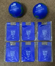Cell Phone Credit Card Holder Wallet Sticker LOT OF 6 + Stress Relief Earth Ball - £10.38 GBP