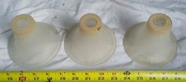 Vtg Lot of 3 Clear Frosted Glass Lantern Shade Sconce Chimney egz - $120.71